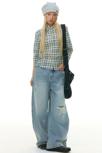 Plaid Y2k Fitted Top