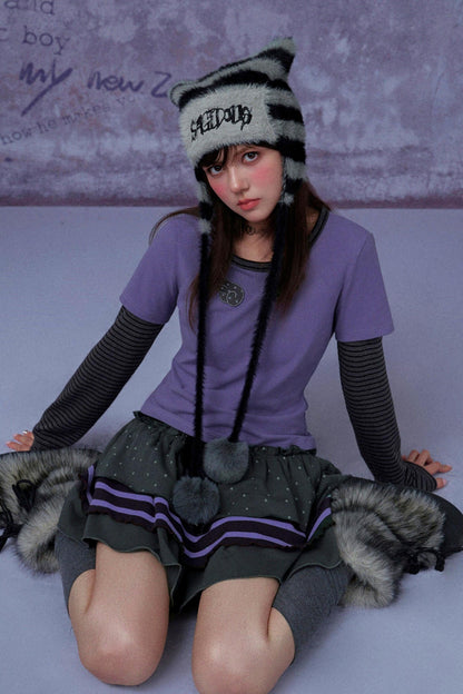 Sweet Black and Purple Tops