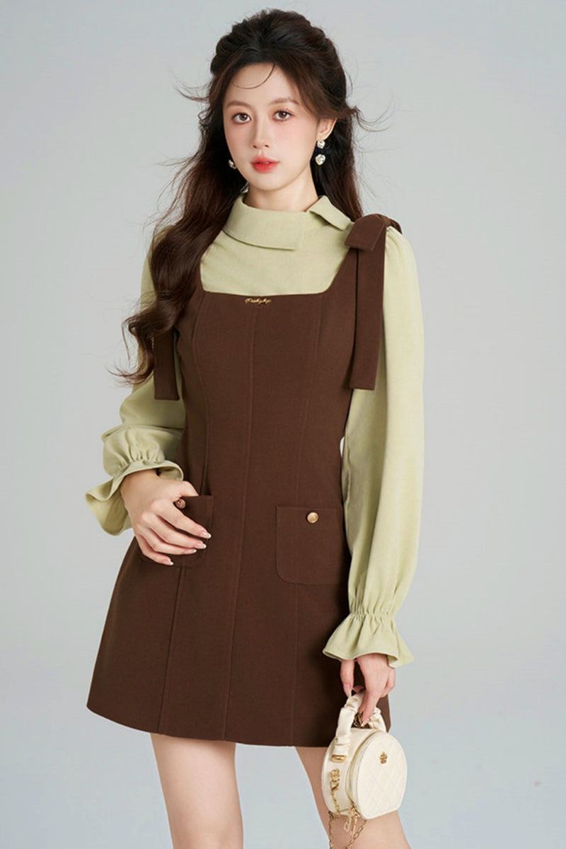Waist-cinching Suit Dress