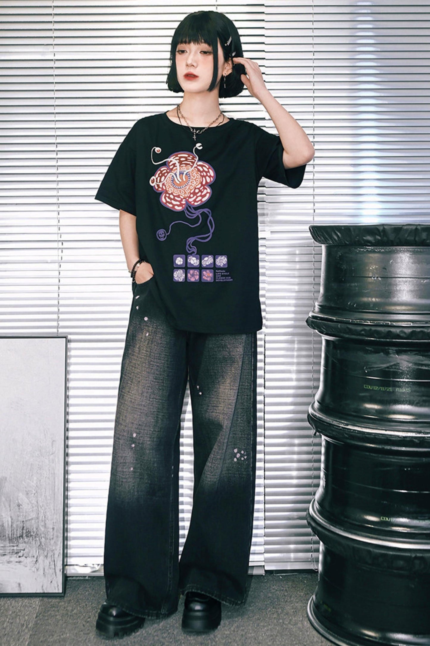 King Flower Cotton Top