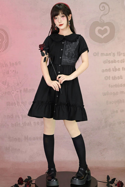 Black Lace Shirt Dress