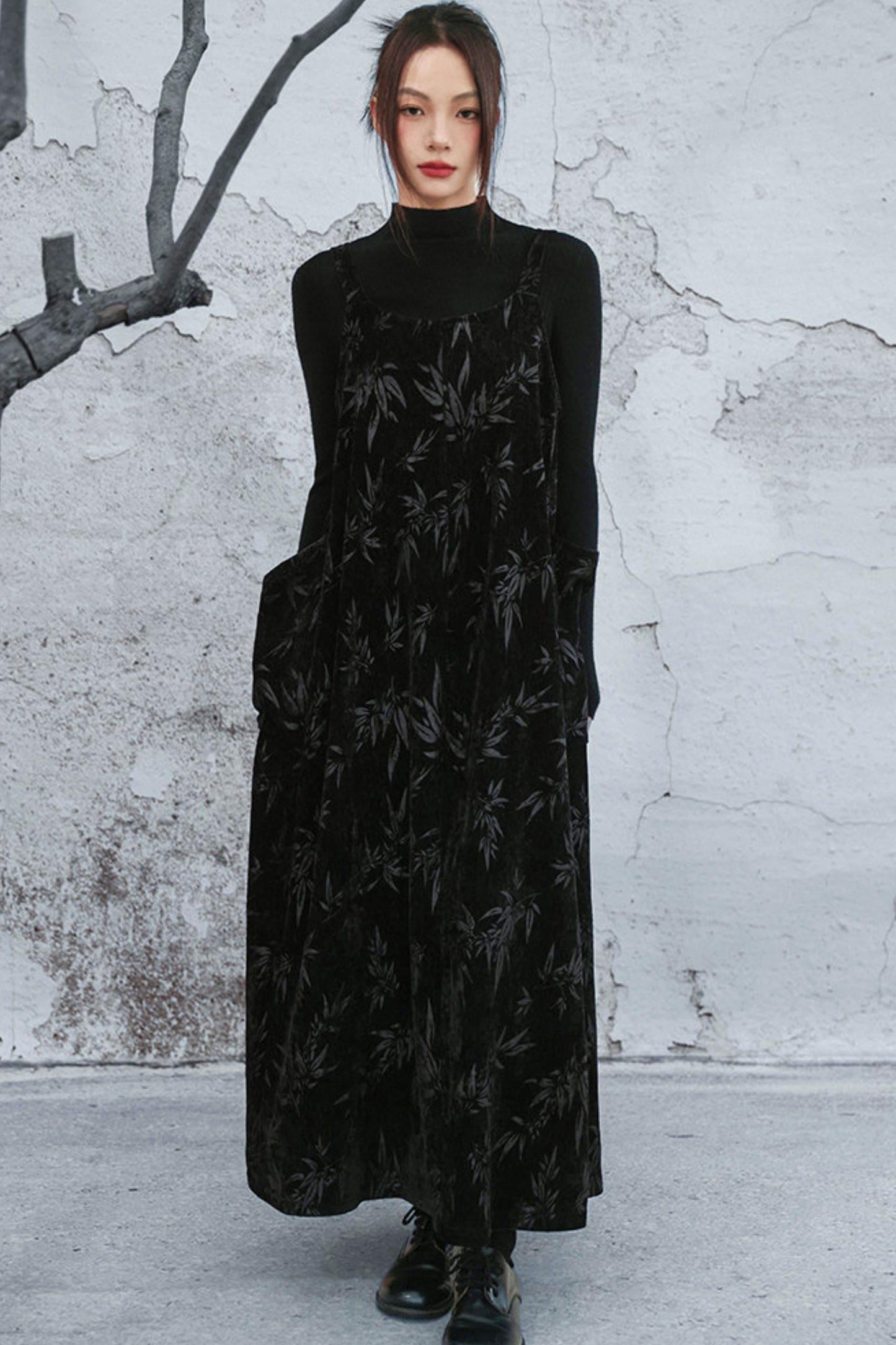 Chenille Dark Pattern Dress