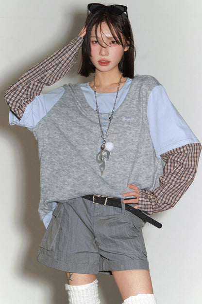 Gravity Patchwork Color Block Top
