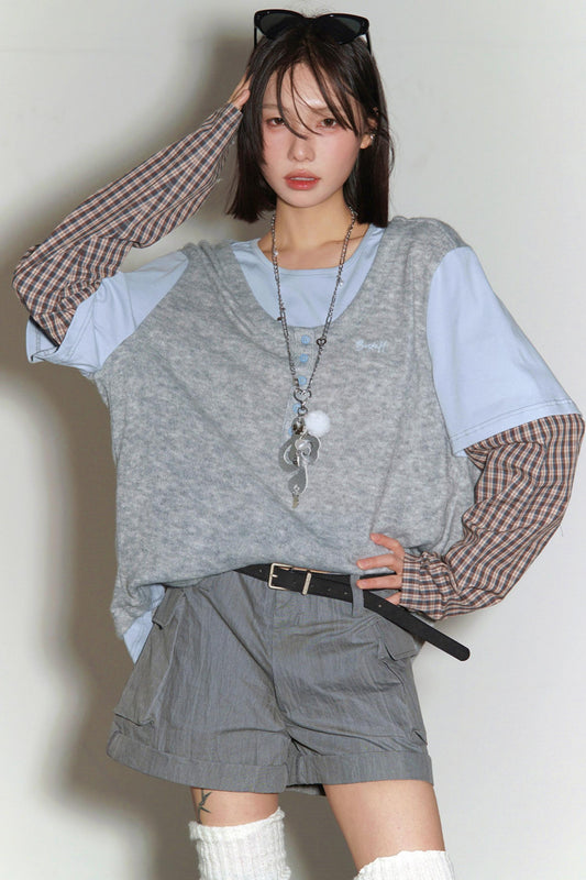 Gravity Patchwork Color Block Top