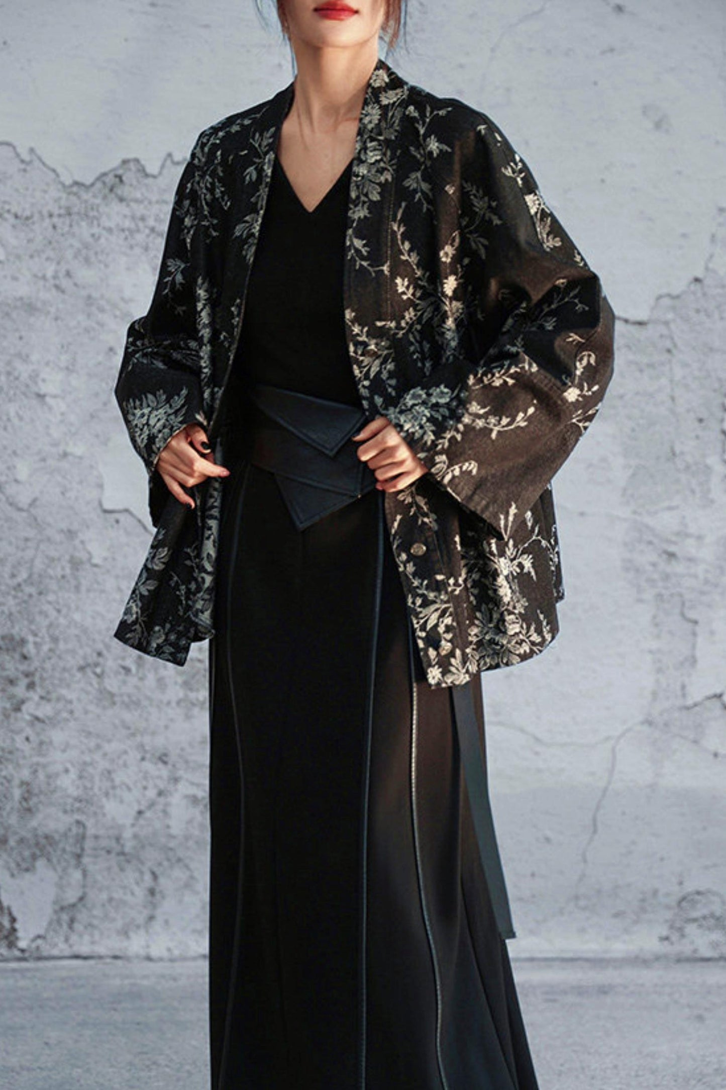 Knitted Leather Patchwork Dress