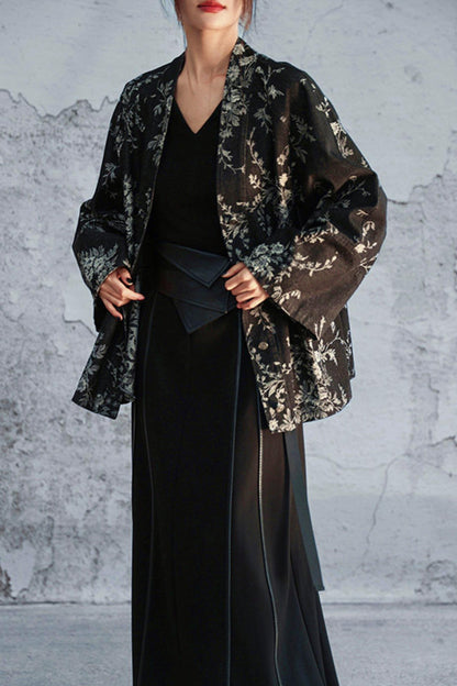 Knitted Leather Patchwork Dress