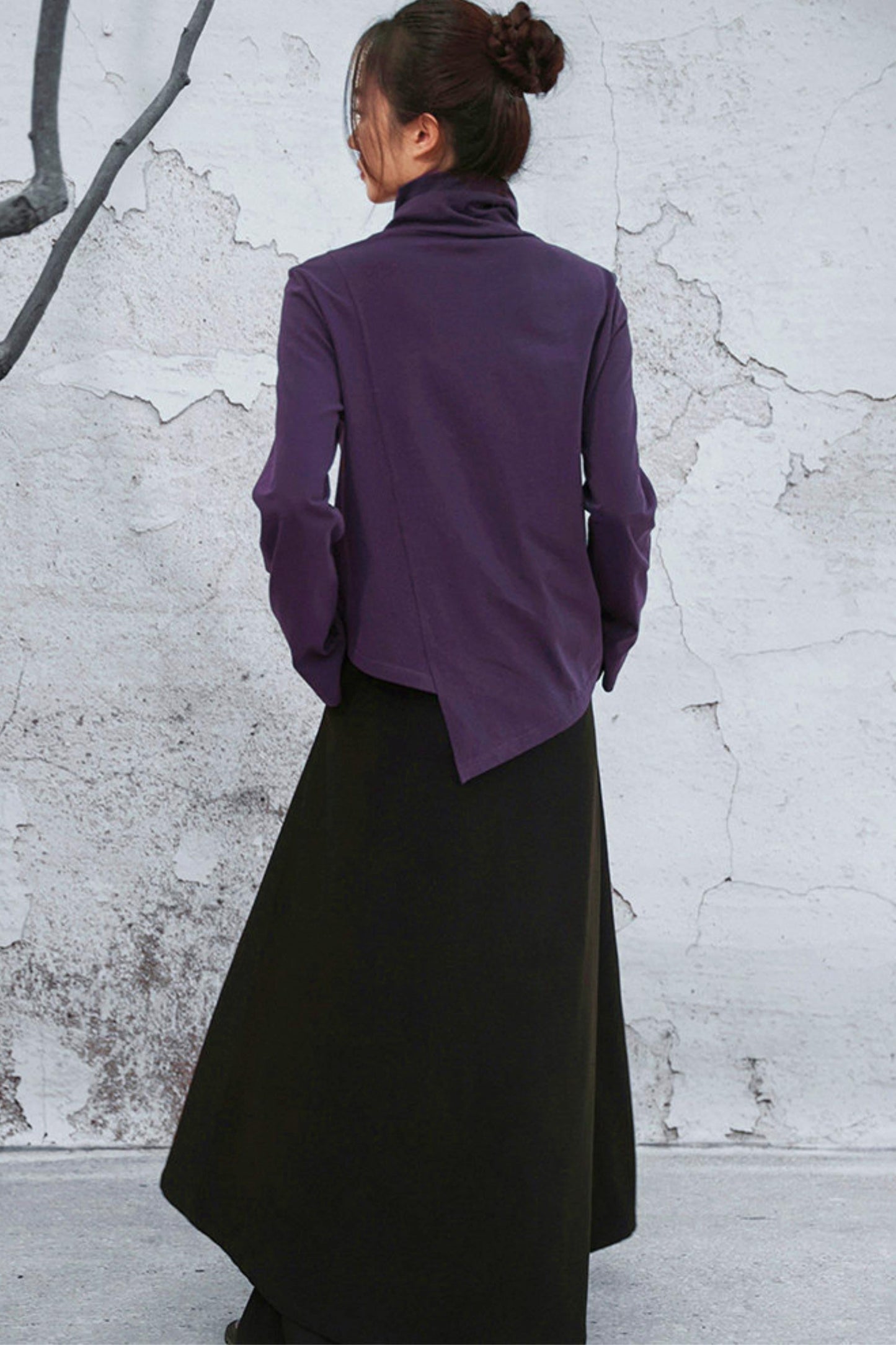 Mode Purple Turtleneck Top