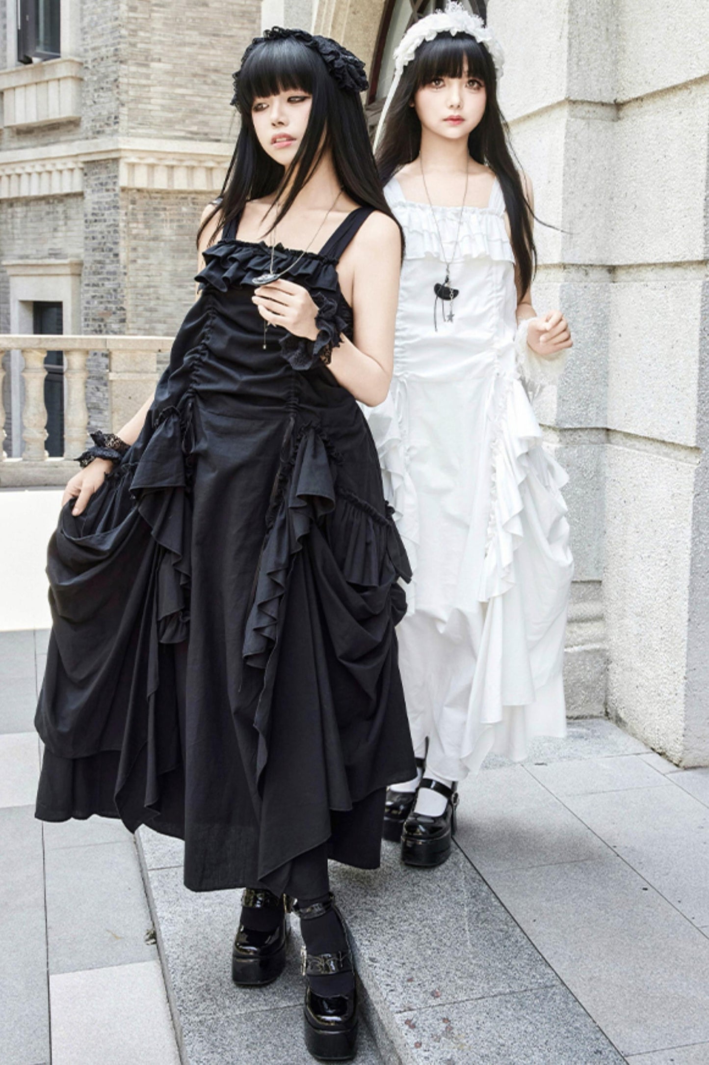 Adjustable Strap Pocket Long Dress