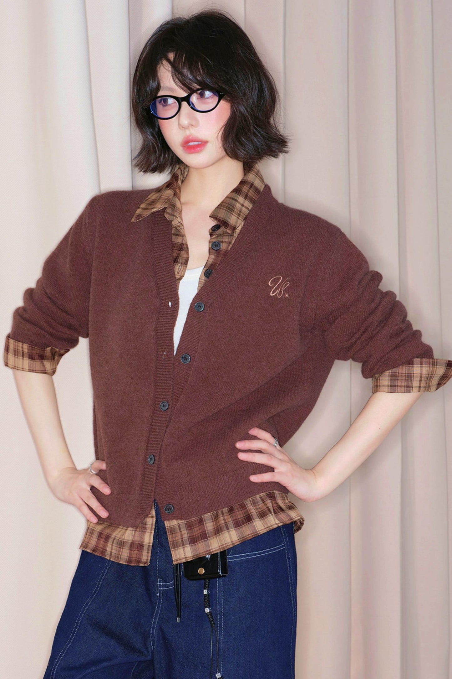 Fake Two Piece Knit Sweater