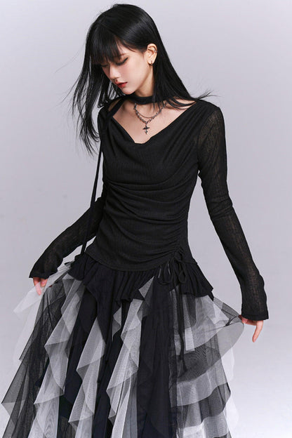 Ghost Girl Open Neck Top + Innerwear