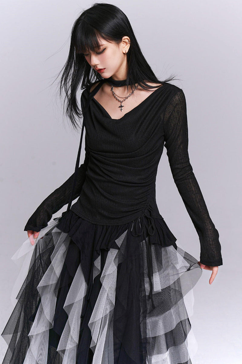Ghost Girl Open Neck Top + Innerwear