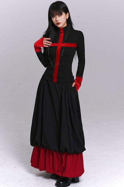 Ghost Girl Cross Turtleneck Top