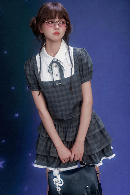 Plaid Tiered Dress