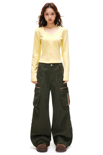 Open-neck Slim Top