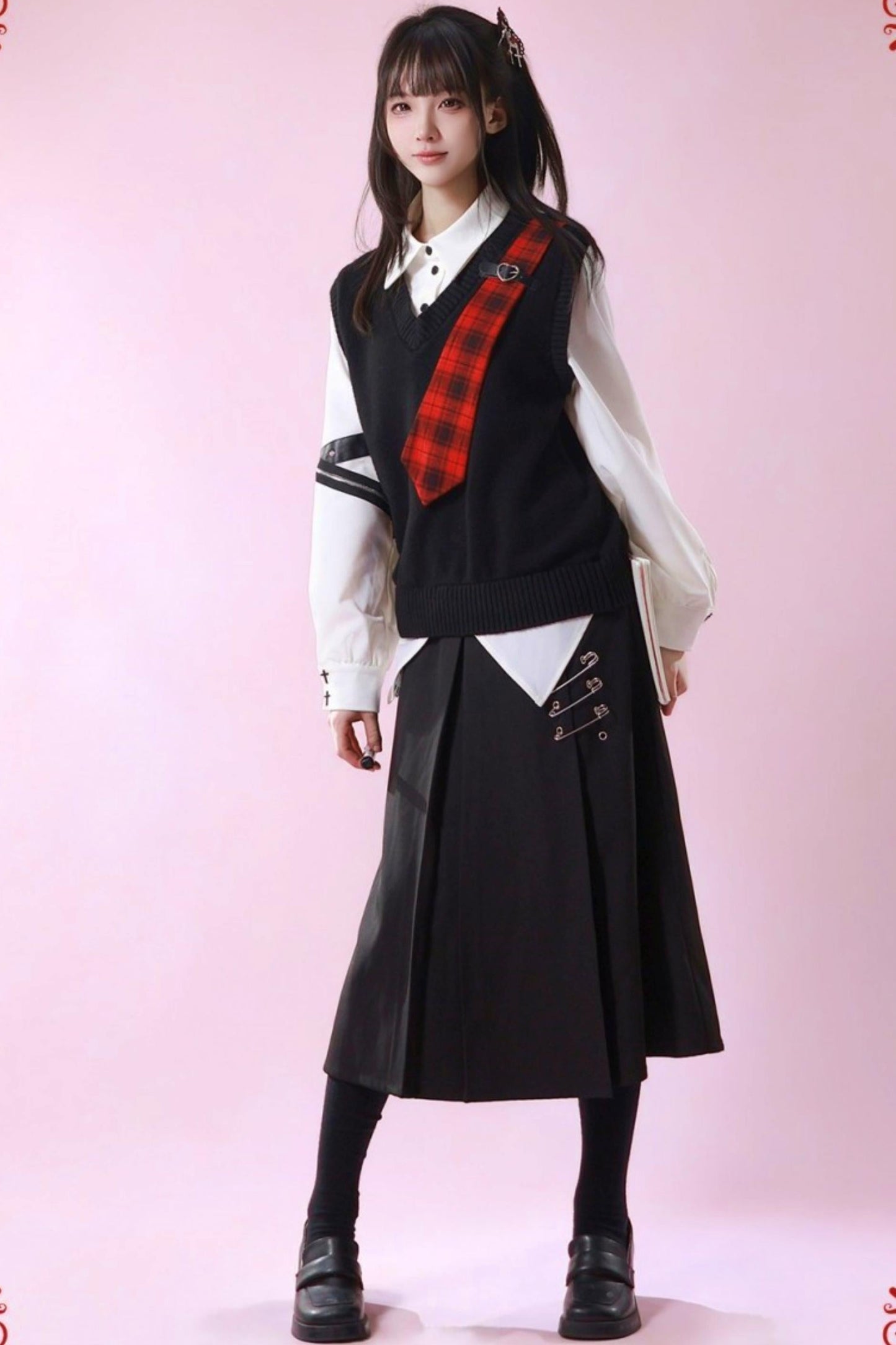 Patchwork Two Piece Tie Design Top