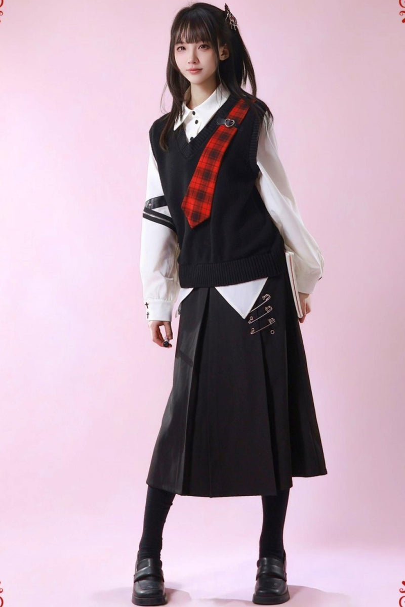 Patchwork Two Piece Tie Design Top