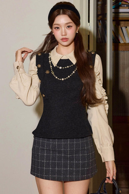 Retro French Shirt Vest