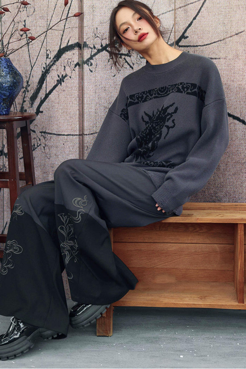 Dragon Shadow Knitted Sweater