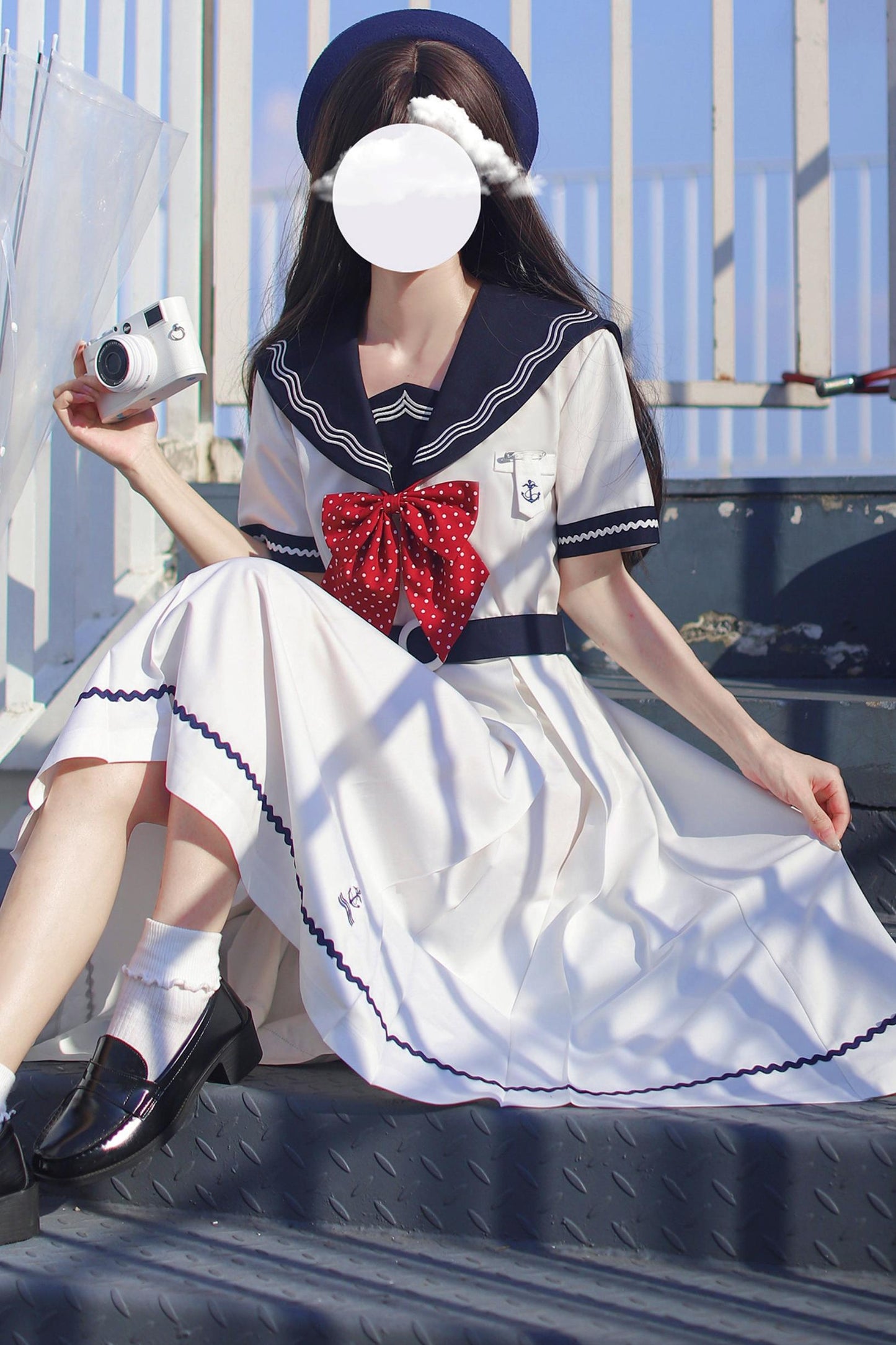 Summer Sea Sailor Dress + Ribbon Accessory
