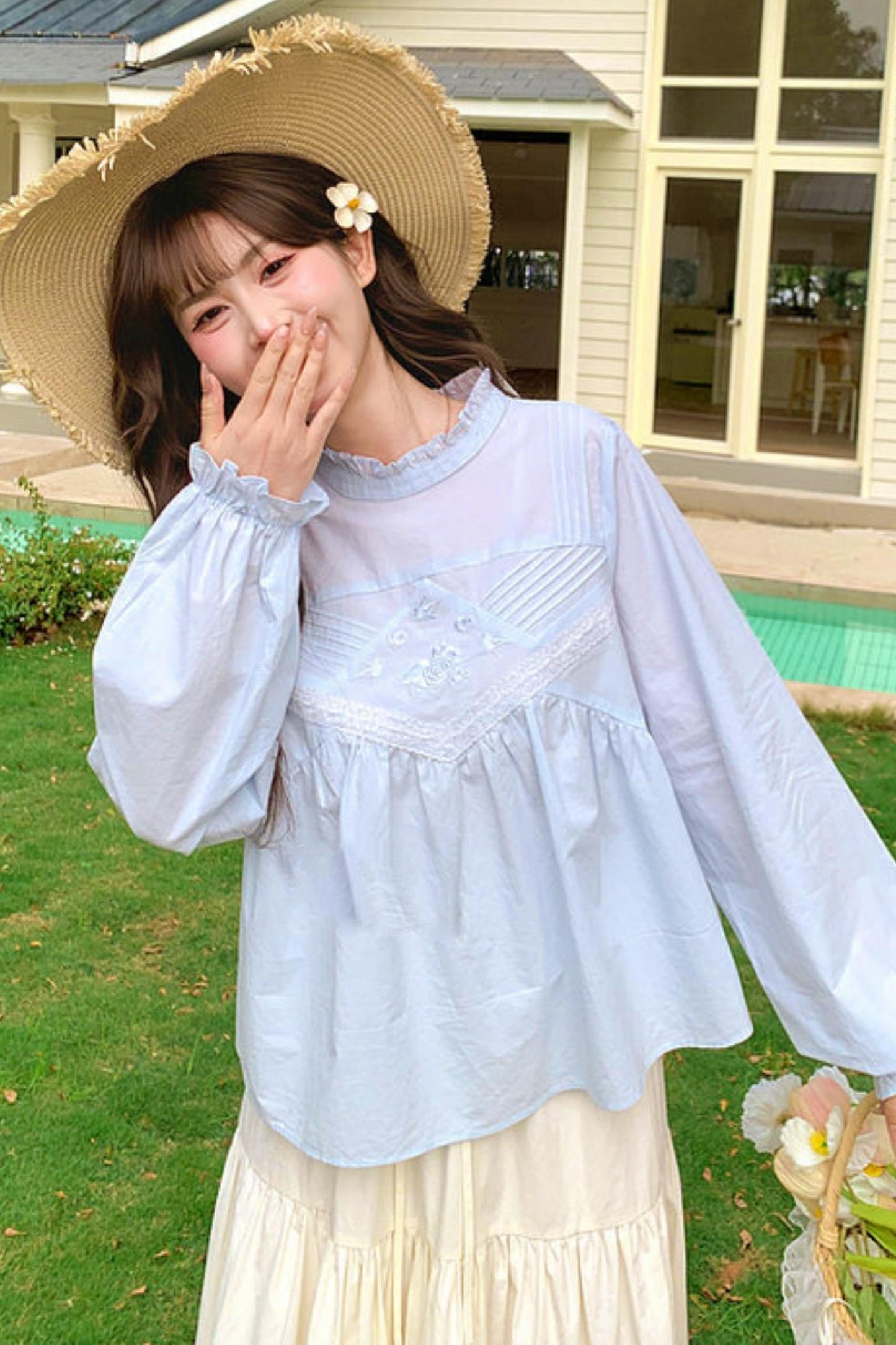 Ice Lace Patchwork Blouse