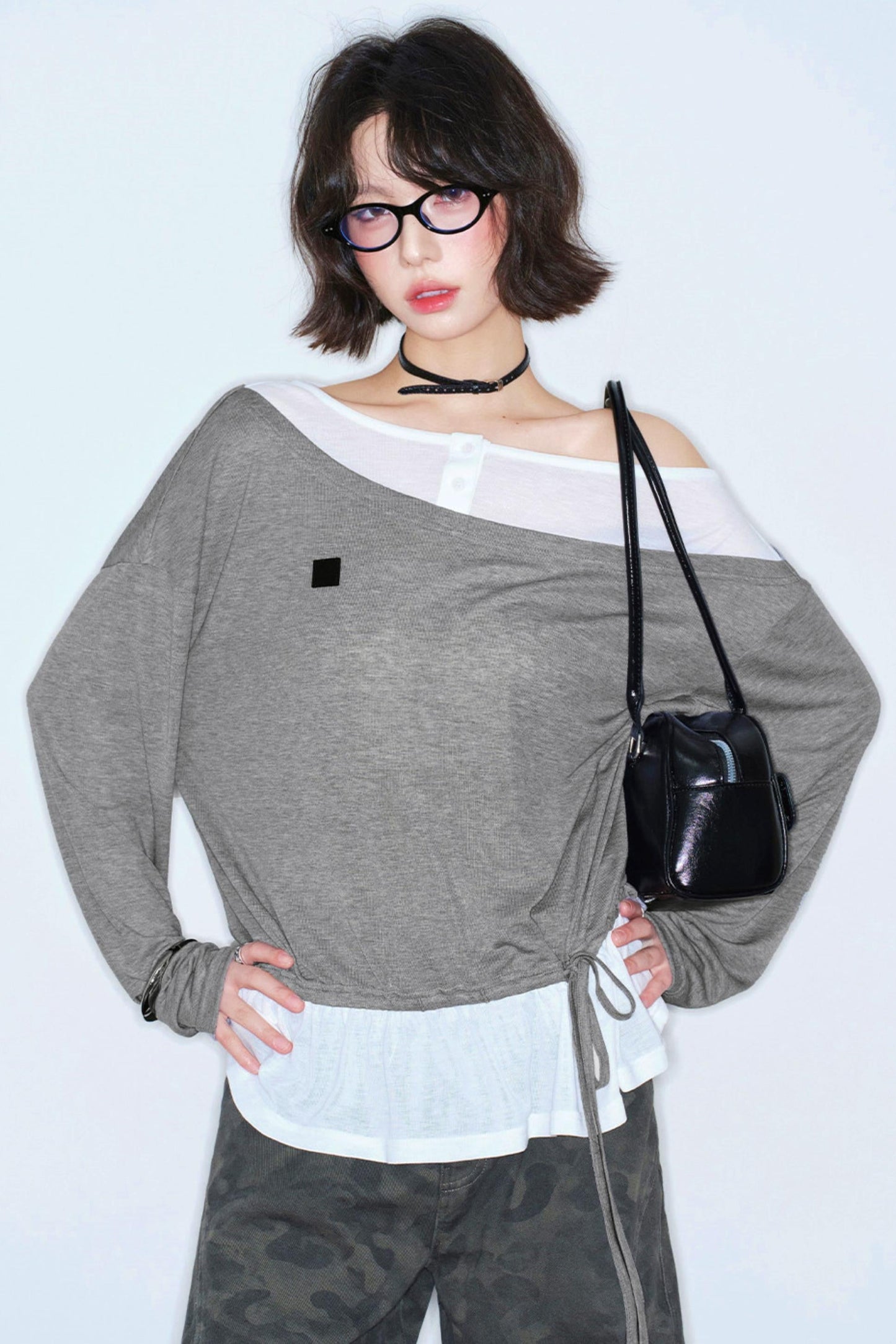 Asymmetrical Off Shoulder Top