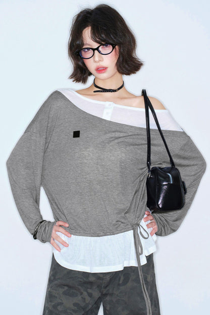 Asymmetrical Off Shoulder Top