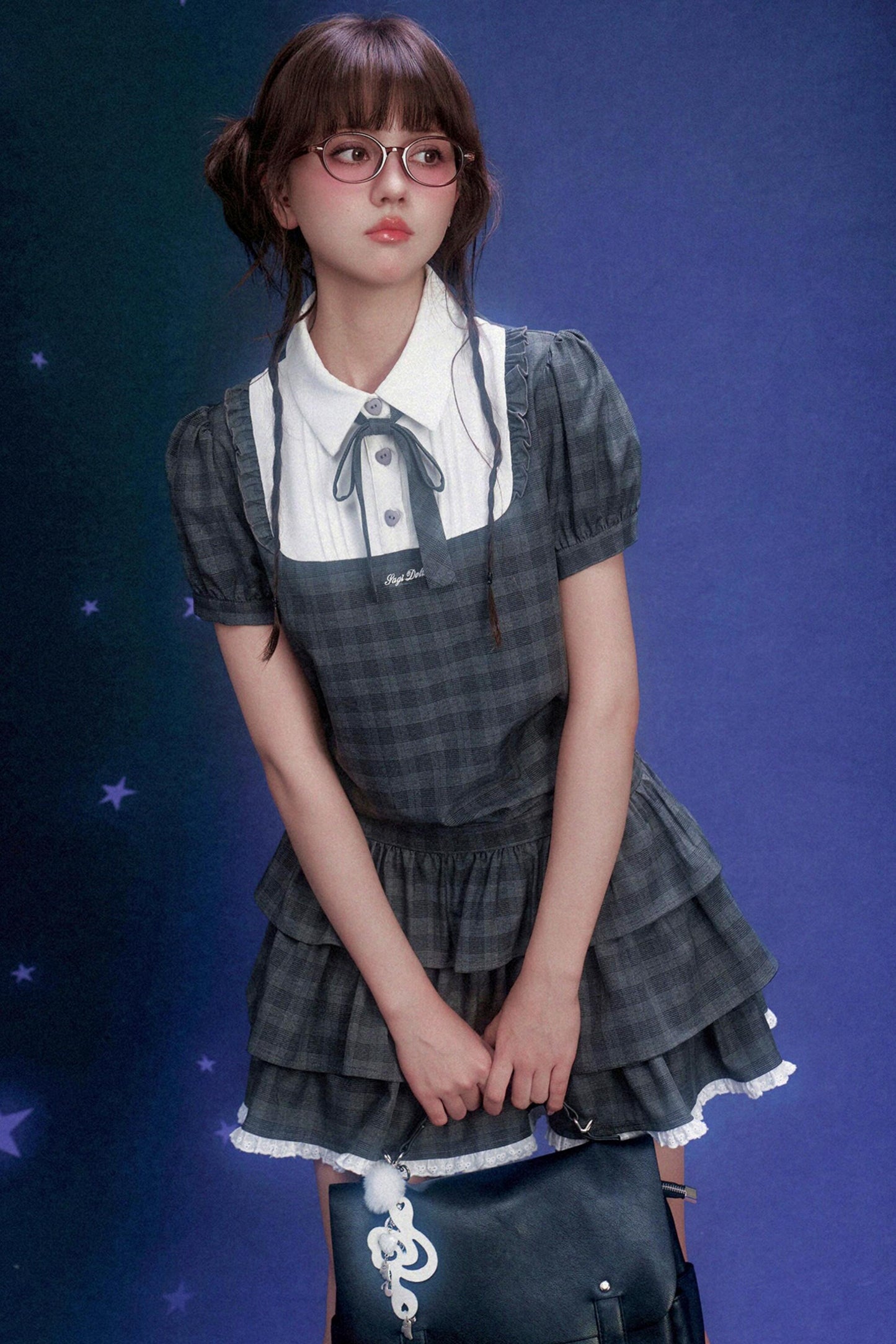Plaid Tiered Dress