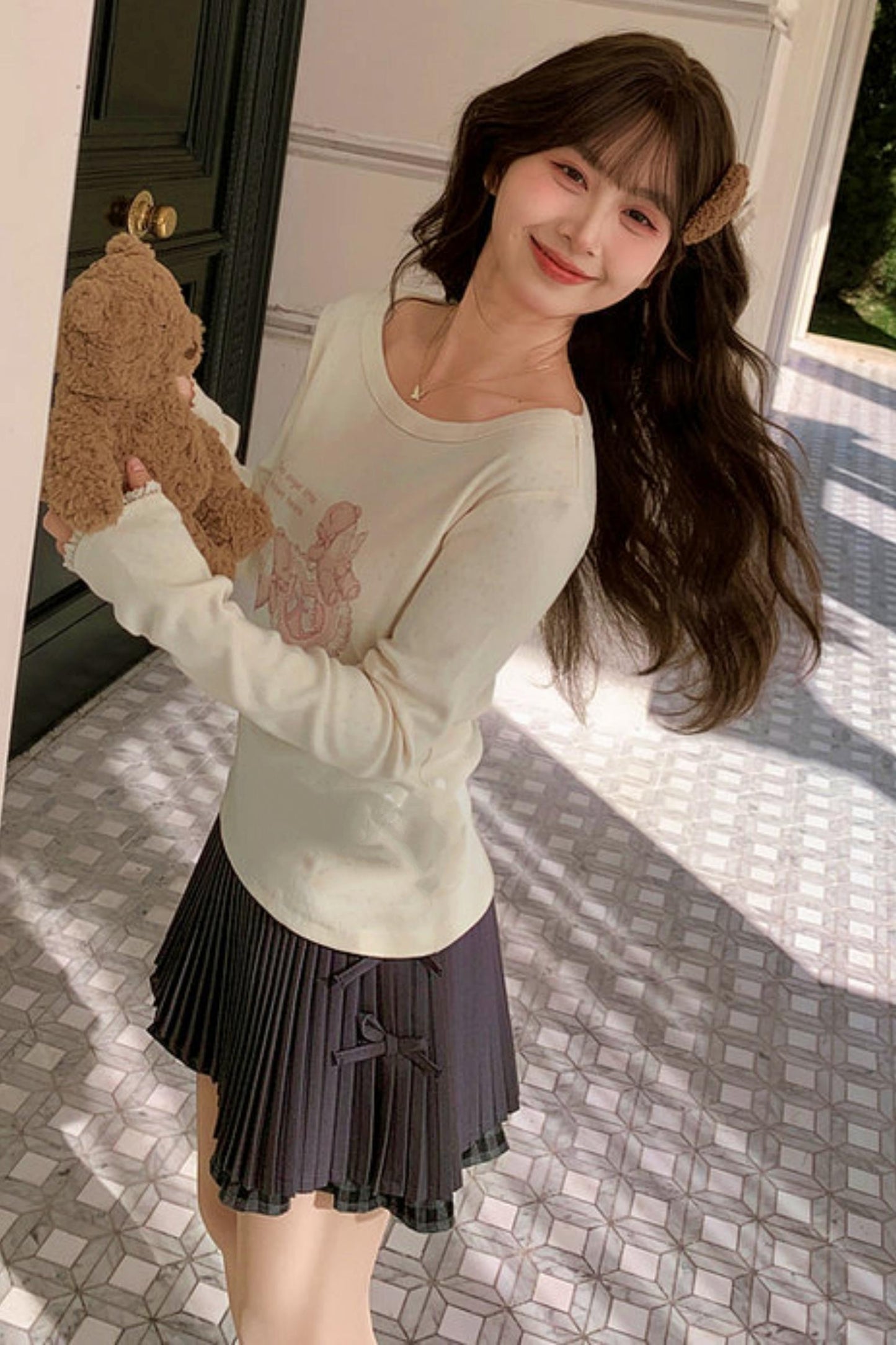 Lace Patchwork Angel Bear Top
