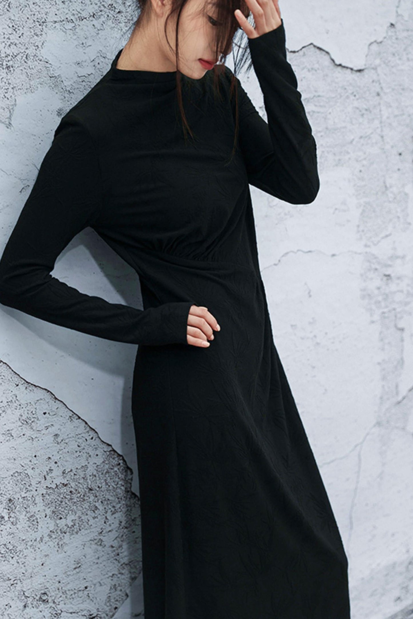 Black Knit Mode Dress
