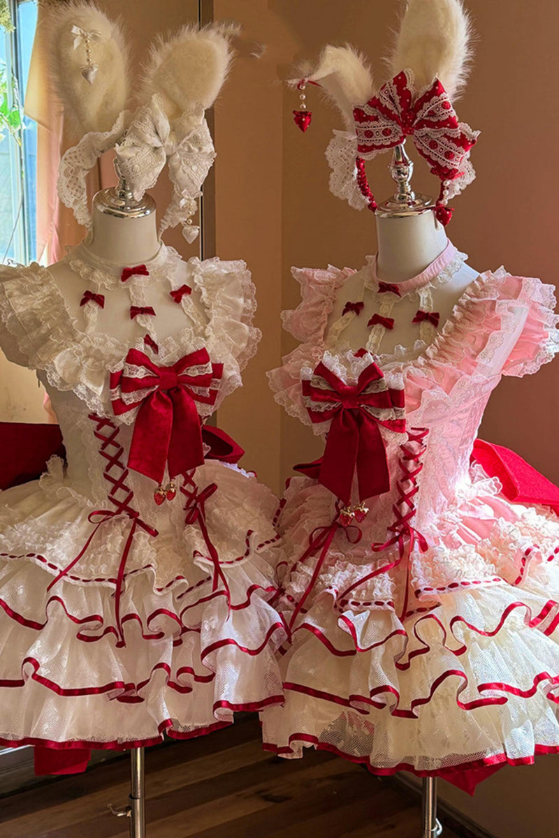 Cupid Strawberry Fairy Dress + Train Ribbon