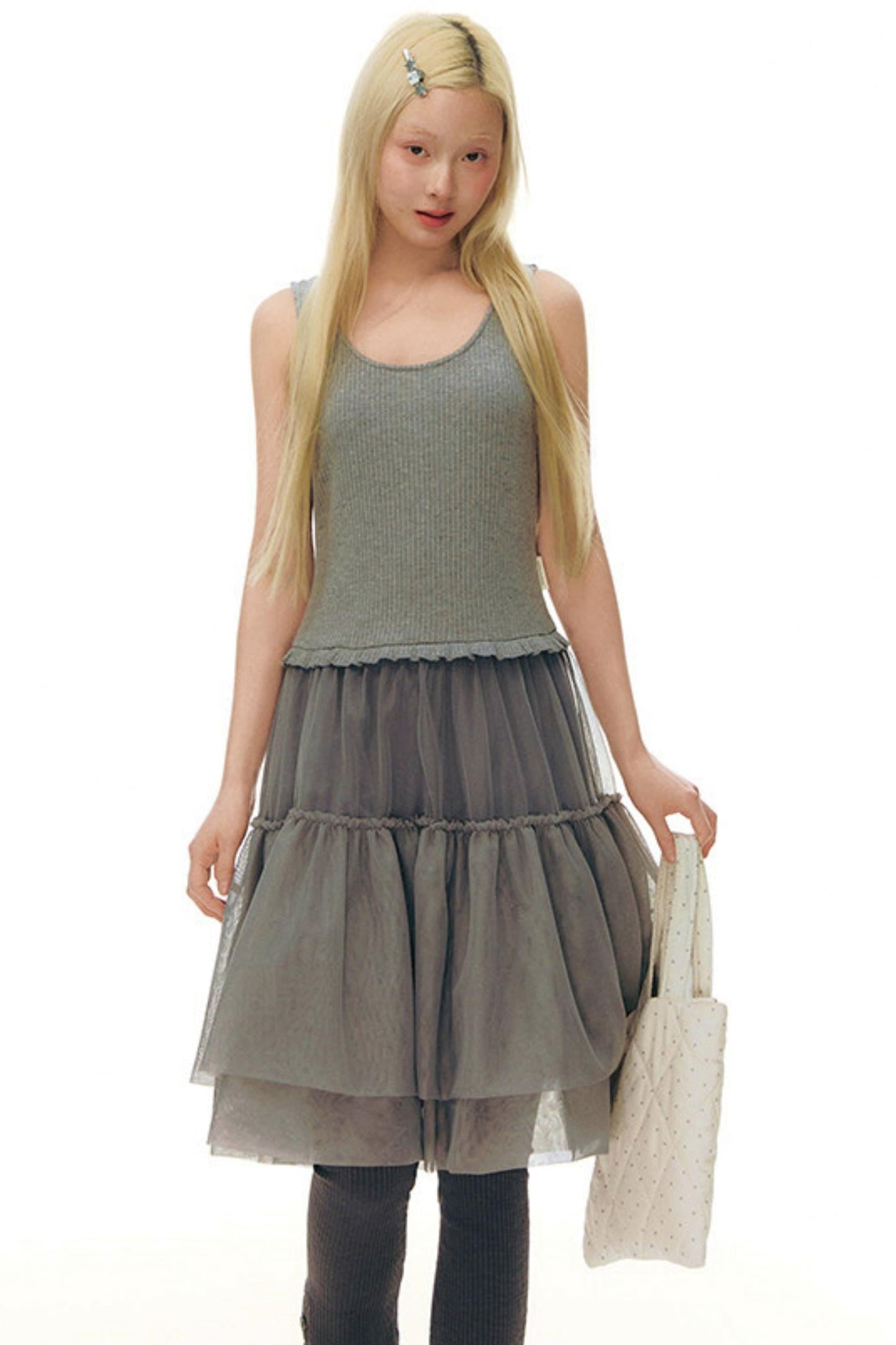 Y2k Tulle Vest Dress
