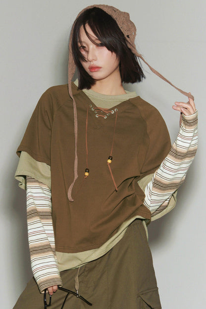 Gravity Patchwork Color Block Top