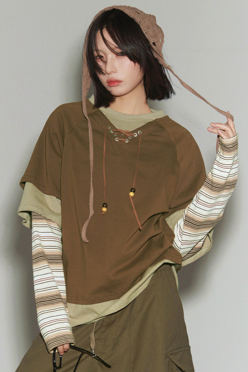 Gravity Patchwork Color Block Top