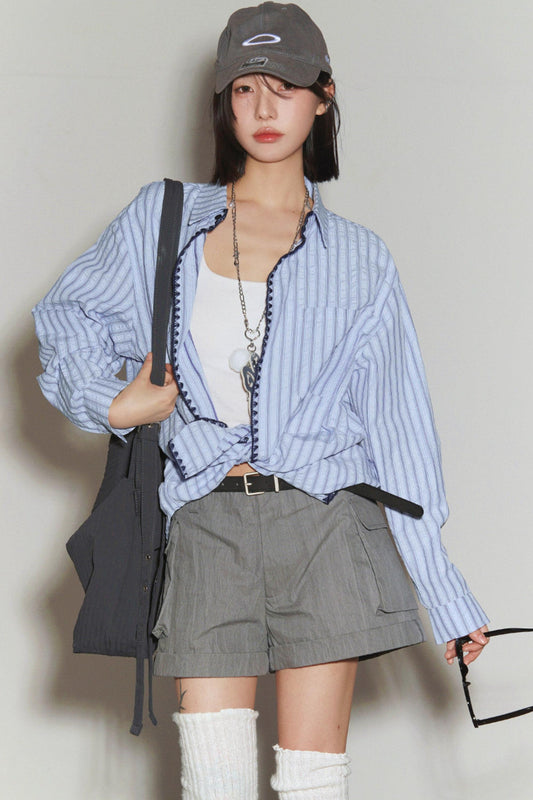 Gravity Lace Stripe Shirt