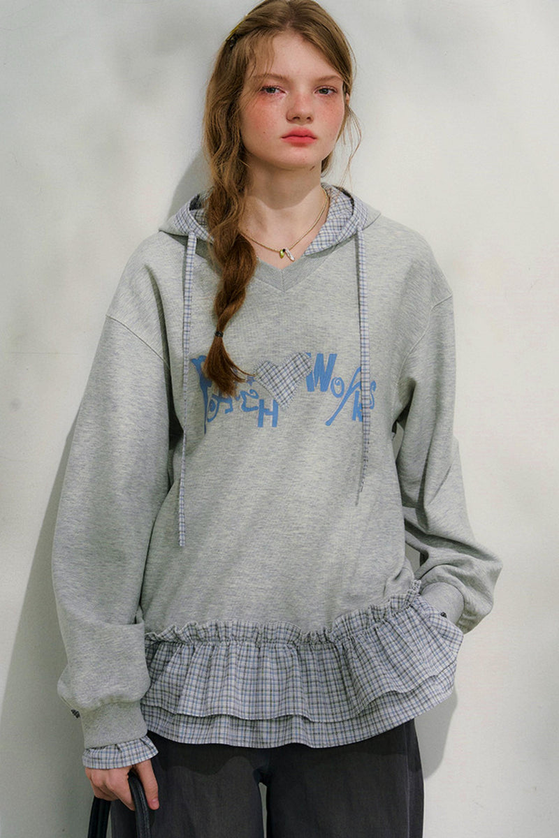 Loose Sweet Hooded Sweatshirt