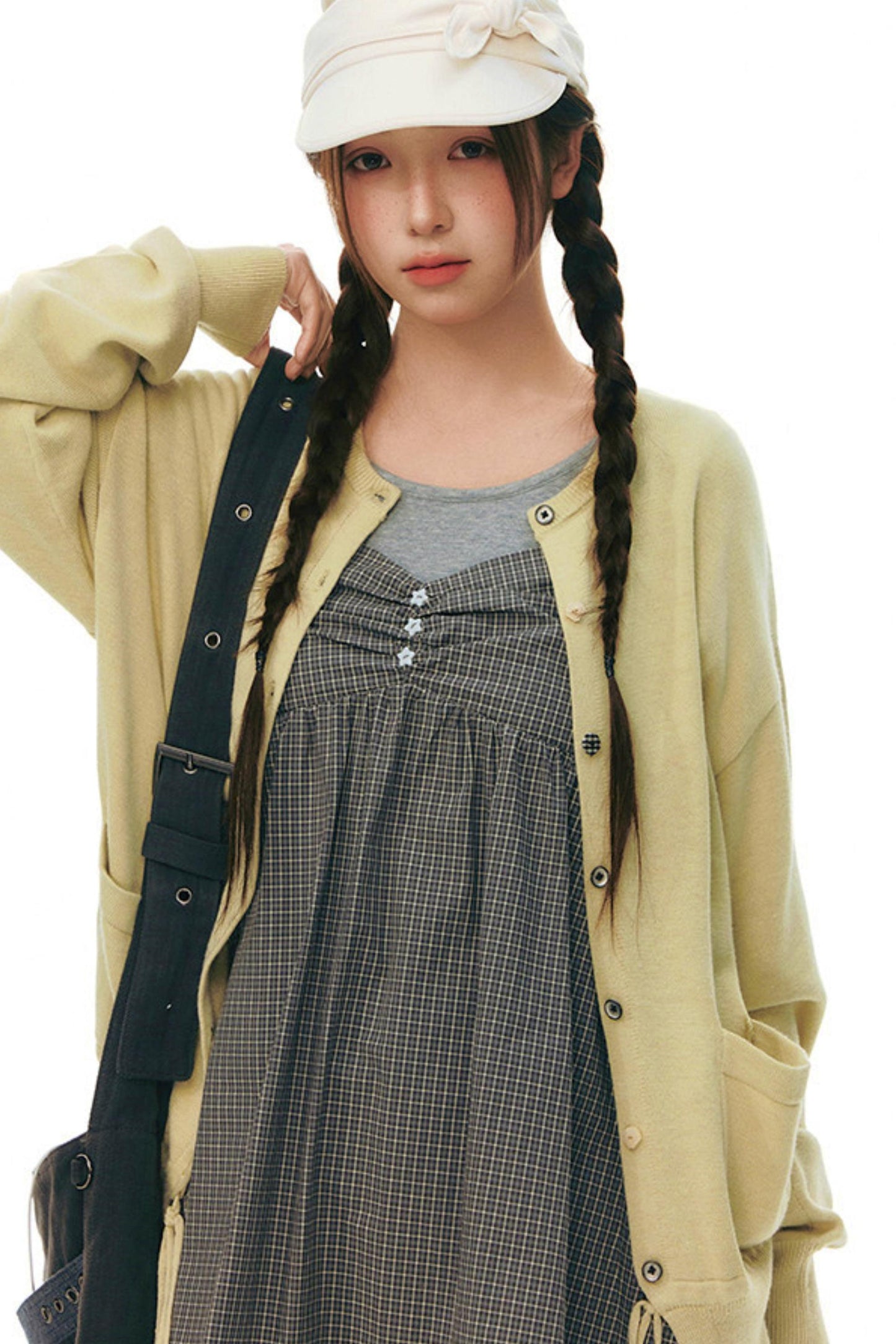 Drawstring Knit Cardigan