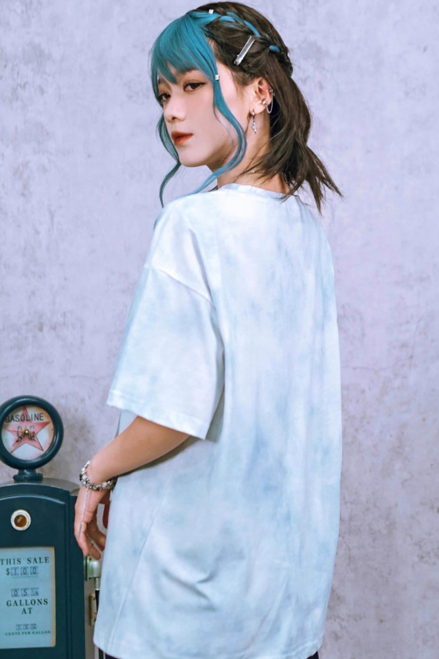 Blue Realm Tie-dye Top