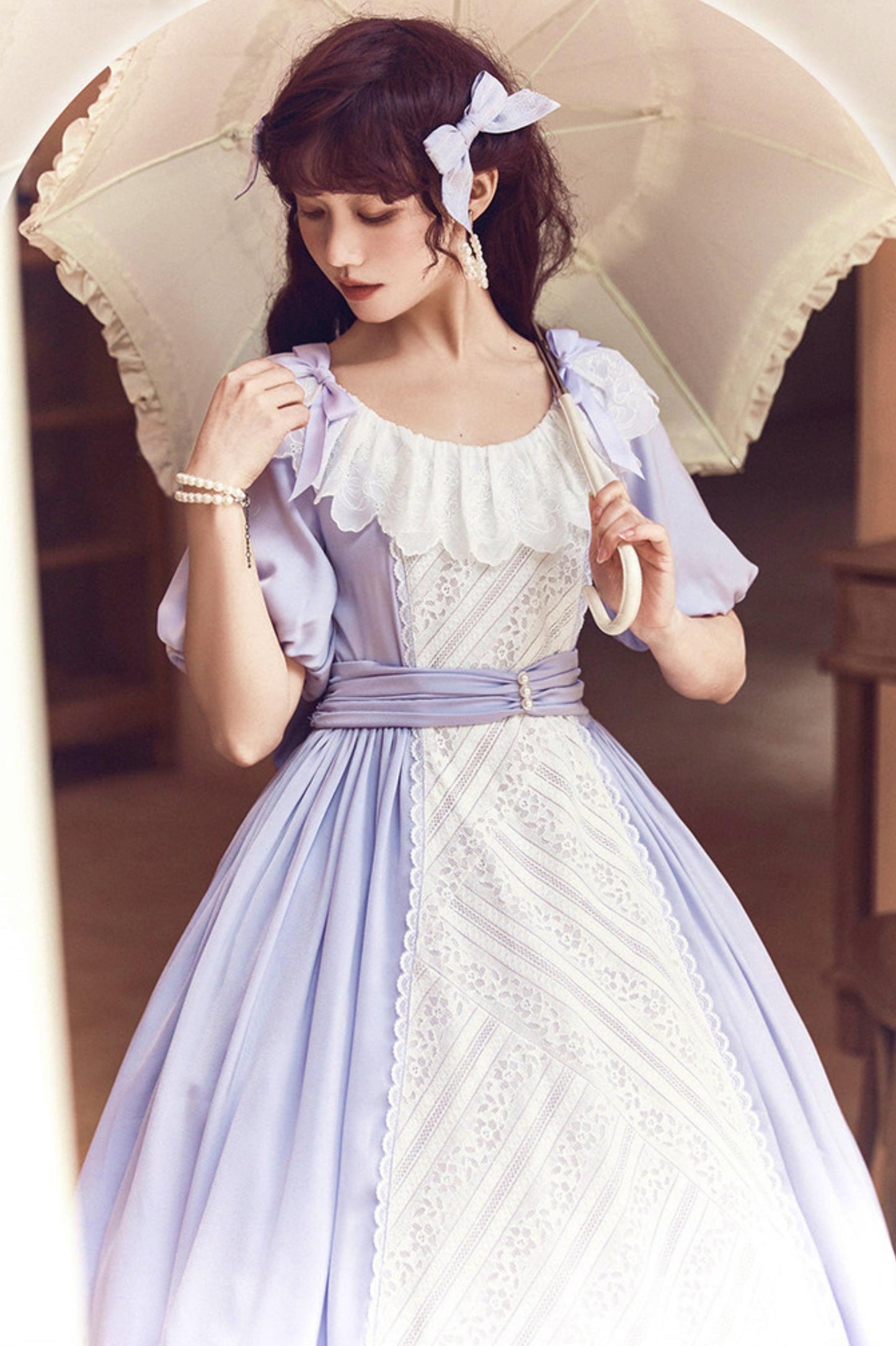 Lace Ribbon Maid Lolita Dress