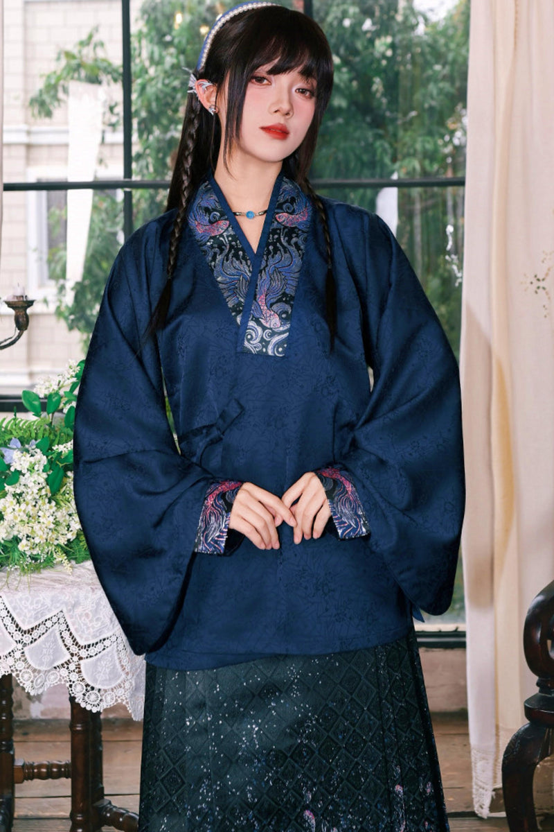 Gold Woven Hanfu Blouse