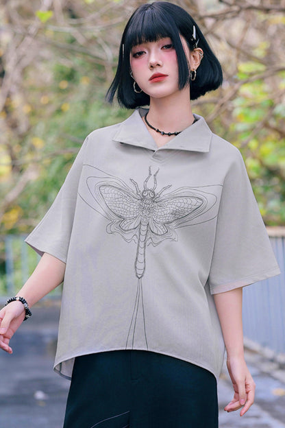 Eternity Printed Mid-sleeve Top