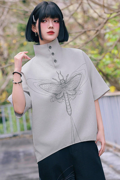 Eternity Printed Mid-sleeve Top