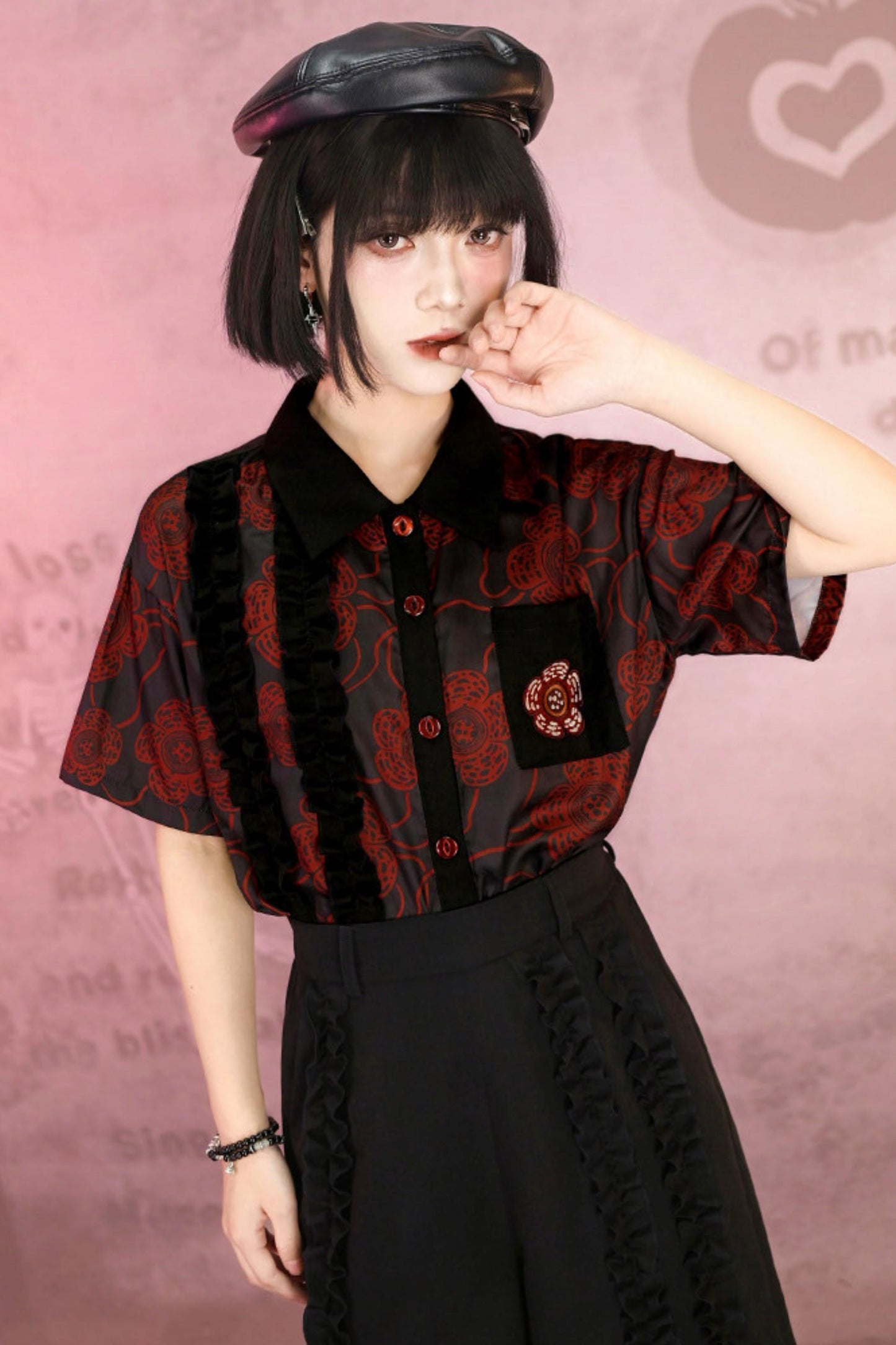 Color Blocked Lace Blouse