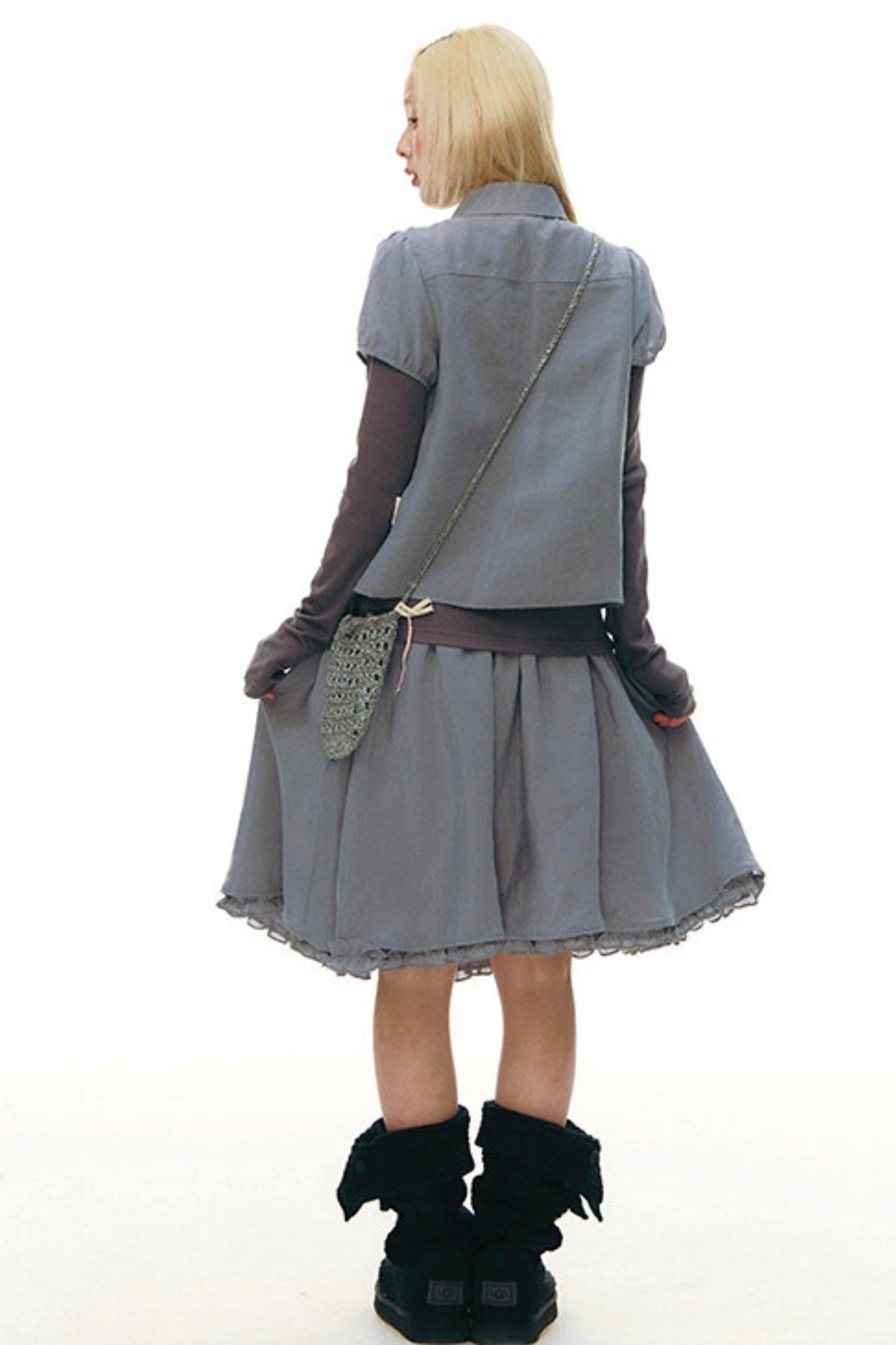 Lace Placket Top + Skirt