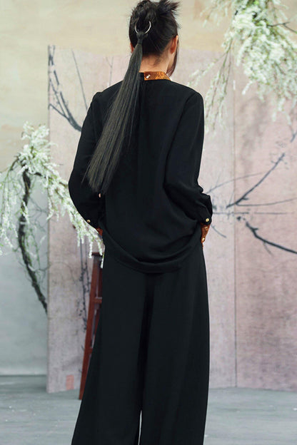 Gold Dragon Diagonal Collar Shirt