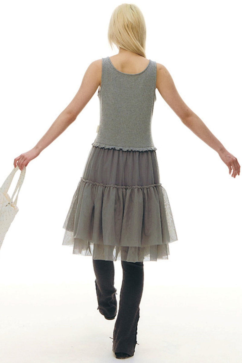 Y2k Tulle Vest Dress