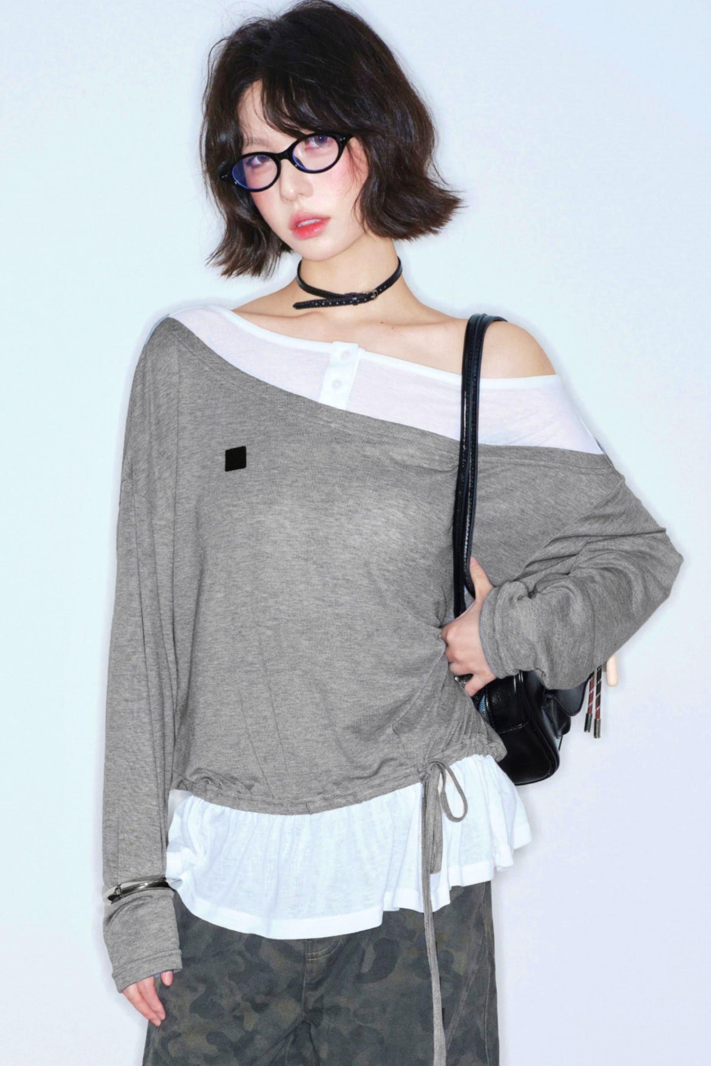 Asymmetrical Off Shoulder Top