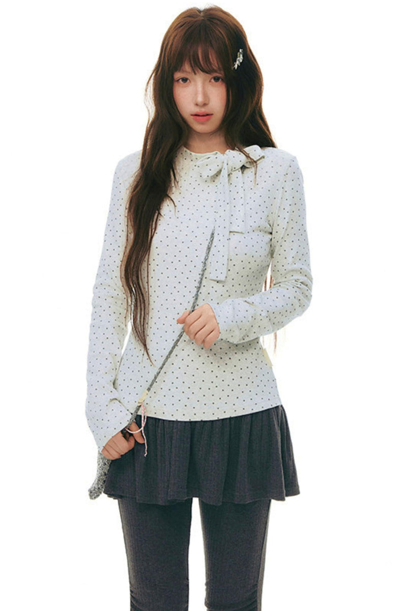 Star Tie-neck Slim Fit Top