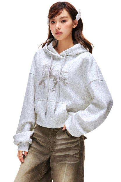 Pegasus Print Hooded Sweatshirt