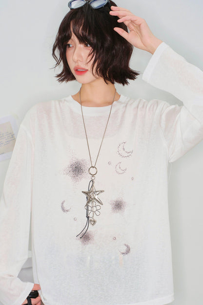 Sheer Moon Design Top