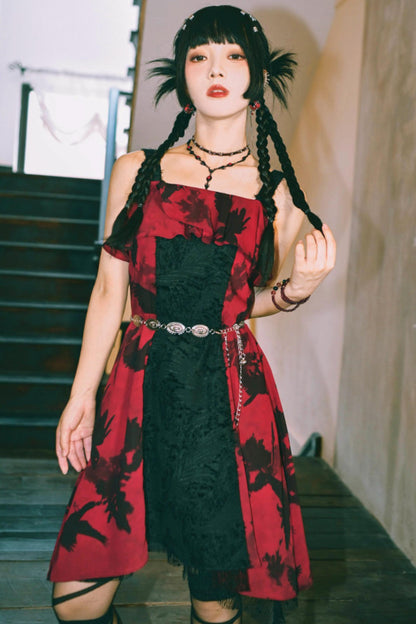 Dark Crow Chiffon Dress